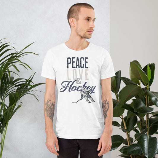 Peace Love & Hockey Unisex t-shirt