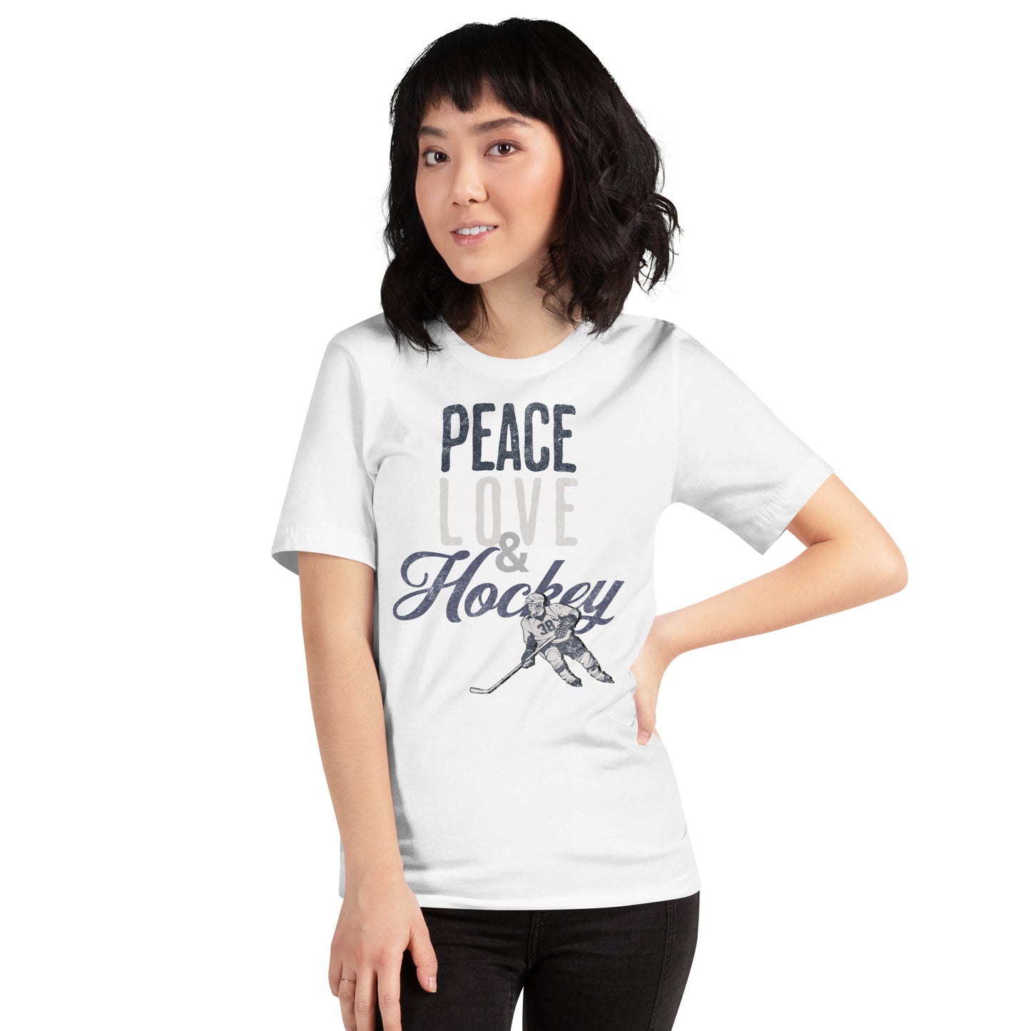 Peace Love & Hockey Unisex t-shirt